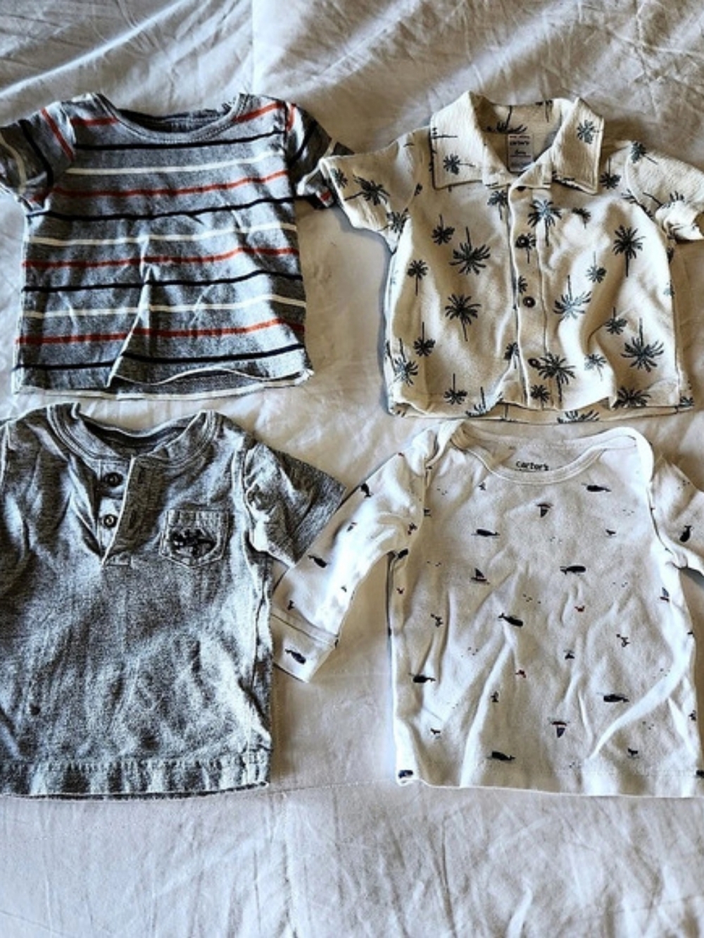 carter's Baby Tops Set Striped Size 6M
